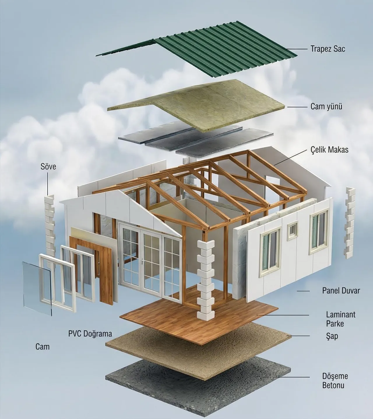 Prefabrik Evler Hangi Malzemeler Kullanılarak İnşa Edilir?